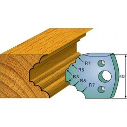 Cuchillas y contracuchillas perfiladas para realizar cornisas de madera 