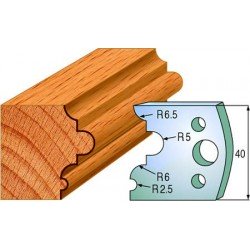 Cuchillas y contracuchillas perfiladas para junquillos de madera