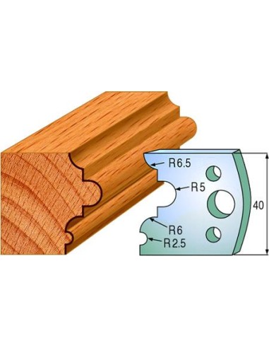 Cuchillas y contracuchillas perfiladas para junquillos de madera