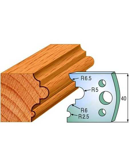 Cuchillas y contracuchillas perfiladas para junquillos de madera