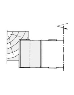 dibujo Portacuchillas para galces con cortes rectos (gran desahogo)