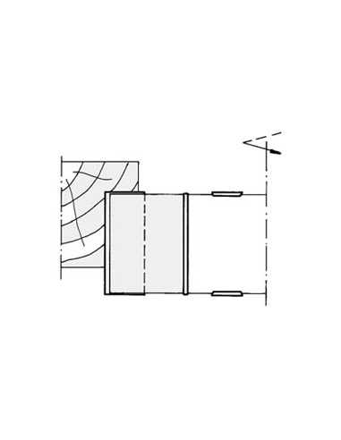 dibujo Portacuchillas para galces con cortes rectos (gran desahogo)