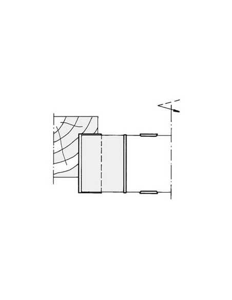 dibujo Portacuchillas para galces con cortes rectos (gran desahogo)
