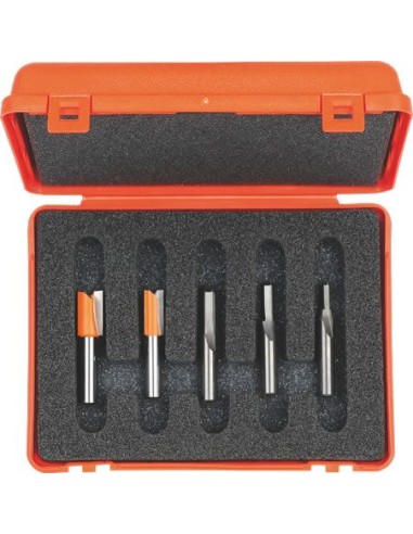 Estuche de 5 fresas para madera de ranurar Estuche de 5 fresas para madera de ranurar