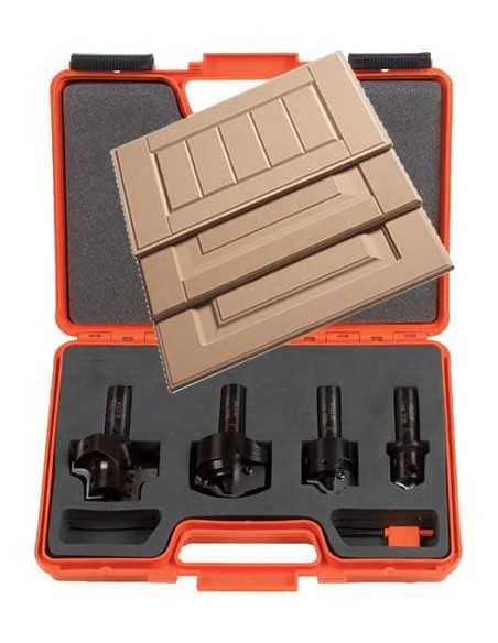 Conjunto de 5 fresas con cuchillas para puertas de MDF