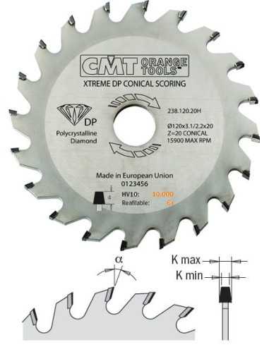 Sierra circular incisora para derivados de madera