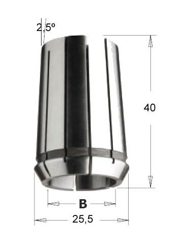 Pinzas elasticas biconicas EOC-16 DIN6388