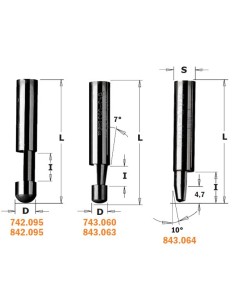 Fresa para madera que rebaja cantos biselados