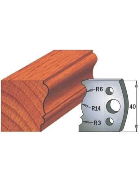 Dos Cuchillas y contracuchillas para la madera 690.106