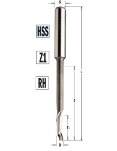 Fresa perfilar y seccionar aluminio PVC y plásticos HSS Z1 larga