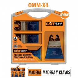 Pack de 4 sierras de precisión para multiherramienta para madera OMM-X4