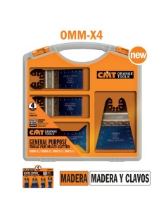 Pack de 4 sierras de precisión para multiherramienta para madera OMM-X4