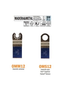 Sierra inmersión y perfiladora madera y metal multiherramienta OMM12