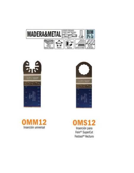 Sierra inmersión y perfiladora madera y metal multiherramienta OMM12