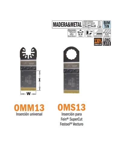 Hoja sierra inmersión y perfiladora de larga duración para madera y metal 32 mm