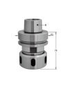 Mandril CNC para pinzas elásticas DIN6388 con conexión HSK-F63