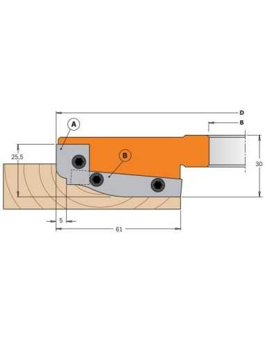 Portacuchillas para realizar plafones con cuchillas md  integral 694.013