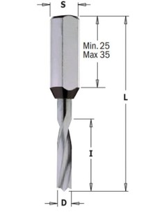 Broca ciega md integral 57,5 mm medidas