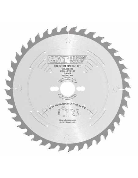 Disco sierra 285.040.10M de dientes alternos para corte transversal en máquinas portátiles