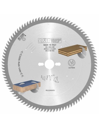 Disco de corte para laminados melaminicos en escuadradoras