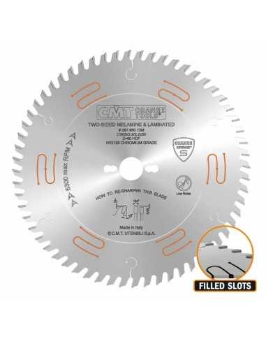Sierra circular cromada y silenciosa para seccionar tableros laminados