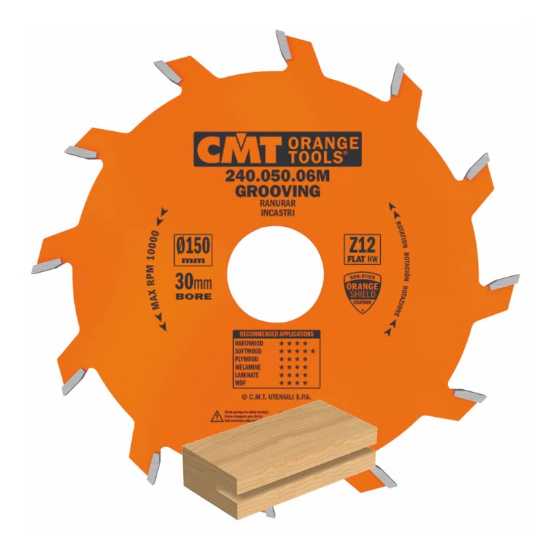 disco de corte ranurador para madera 240 CMT