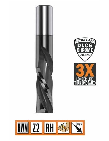 Fresa Nesting Helicoidal Negativa con recubrimiento X-TREME DLCS 192.41 CMT Fresa Nesting Helicoidal Negativa con recubrimiento X-TREME DLCS 192.41 CMT