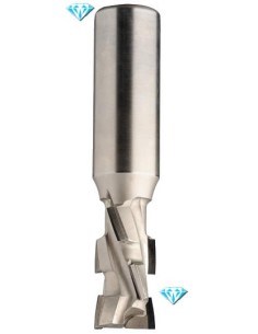 Fresa de diamante de cortes a 10 grados para taladrar y contornear en pantografos y cnc