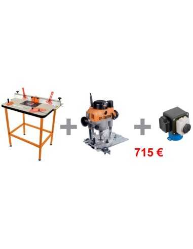 OFERTA mesa profesional con interruptor y fresadora de 2400W