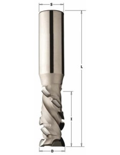 Fresa de diamante de cortes a 45 grados para taladrar y contornear en pantografos y cnc