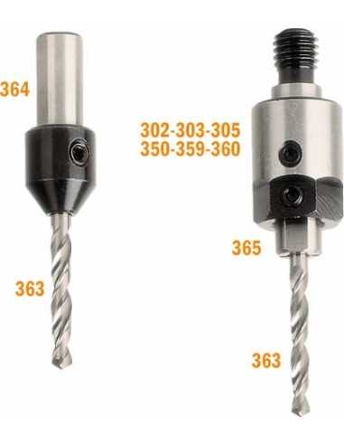 Portabrocas de conexión rápida para brocas helicoidales con tornillo de apriete