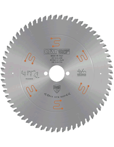 Disco de corte para aluminio, metales no ferrosos y melamina Orange Chrome CMT