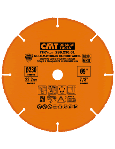 Sierra circular en carburo  multimaterial HW para amoladoras ITK'PLUS de CMT