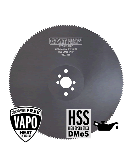 Disco HSS para cortar metal y acero serie 227 de CMT