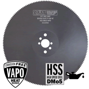 Disco HSS para cortar metal y acero serie 227 de CMT