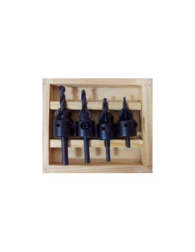 Avellanadores de carburo de tungsteno y broca central en hss para taladros portátiles Avellanadores de carburo de tungsteno y broca central en hss para taladros portátiles
