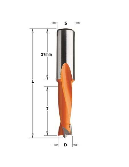 Brocas  agujero ciego de metal duro derecha