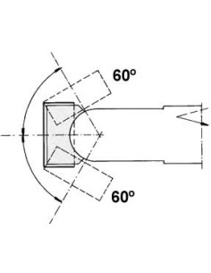 Cabezal con dos cortes, que pueden inclinarse de 0º a 60º mediante ajuste de 1 en 1 grados