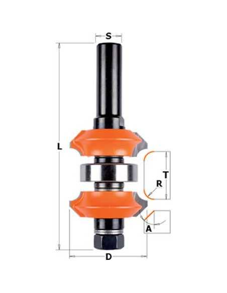 Fresa extensible con doble perfil de calidad metal duro