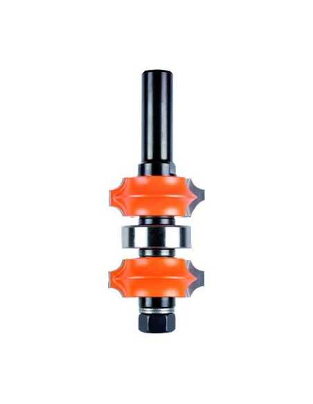 Fresa extensible con doble perfil de radio concavo