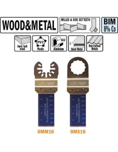 22 mm Hoja de sierra de inmersión y perfilado para maderas y metales