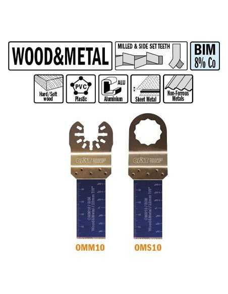 22 mm Hoja de sierra de inmersión  y perfilado para maderas y metales