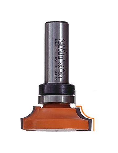 Fresa de ¼ de radio con cojinete para realizar molduras en madera y sus derivados