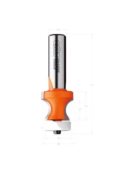 Fresa para realizar los bordes elevados antigoteo en Corian