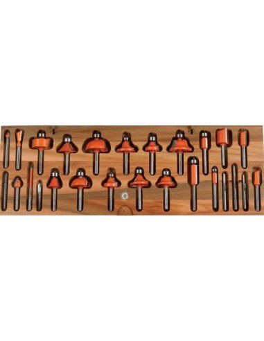 Conjunto multiperfil de fresas para madera en fresadoras y router