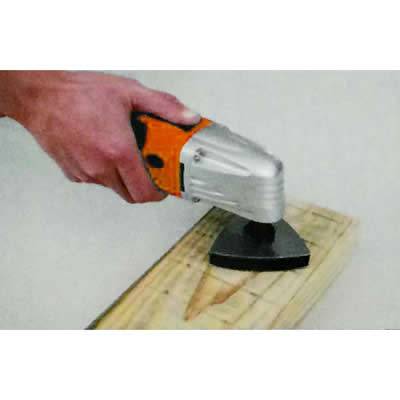 Múltiples aplicaciones como: tareas de acabado (cortar, lijar y rascar; corte de madera, metal, placa de yeso, suelo laminado, plásticos y fibra de vidrio), lijado (de madera, suelos laminados, piedra, ladrillos, placa de yeso, pulido y eliminación de óxido) y rascado (de suelo vinílico, adhesivo de azulejos y otros adhesivos)