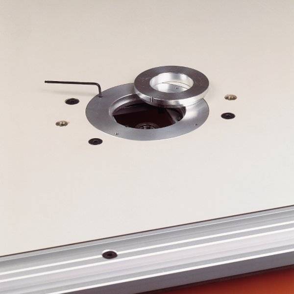 Placa de fenolico con anillos para ajuste de fresa de diametro 103 y 69,5 mm