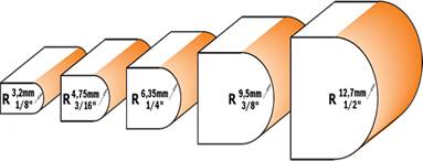 Fresas para madera con radio cóncavo para molduras-Tecnocorte