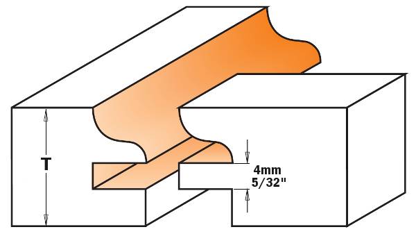 fresas para realizar trabajos en maderas o tableros desde 11mm hasta 17,4mm de espesor y construya puertas desde 70mm