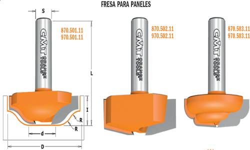 Fresas para la fabricación de paneles en madera y mdf